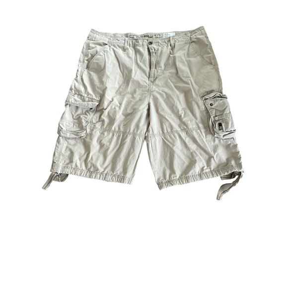 Ecko Unltd khaki cargo shorts 100% cotton mens 40 - Picture 1 of 10
